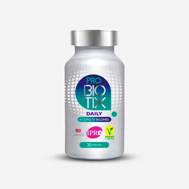 Probiotix Daily Probiótico multicepa (4 cepas) 15 billones de Unidades Formadoras de Colonias (UFC). 30 cápsulas