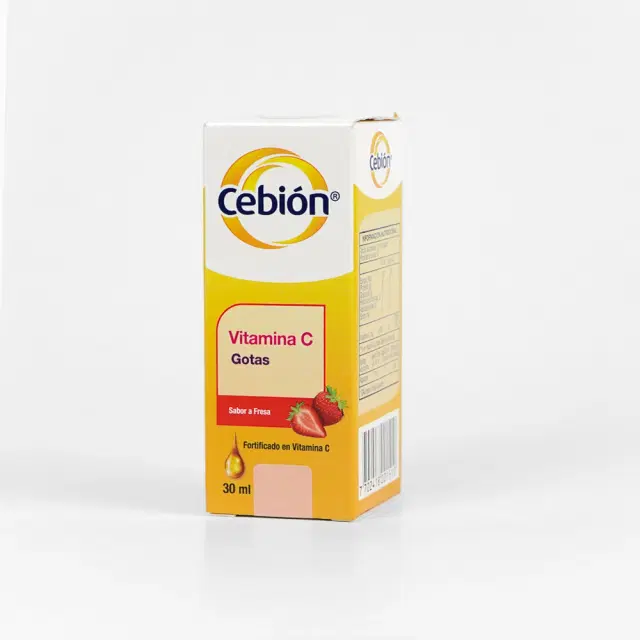 Cebion Fresa Vitamina C 100 mg/ml 30 ml gotas sabor a fresa