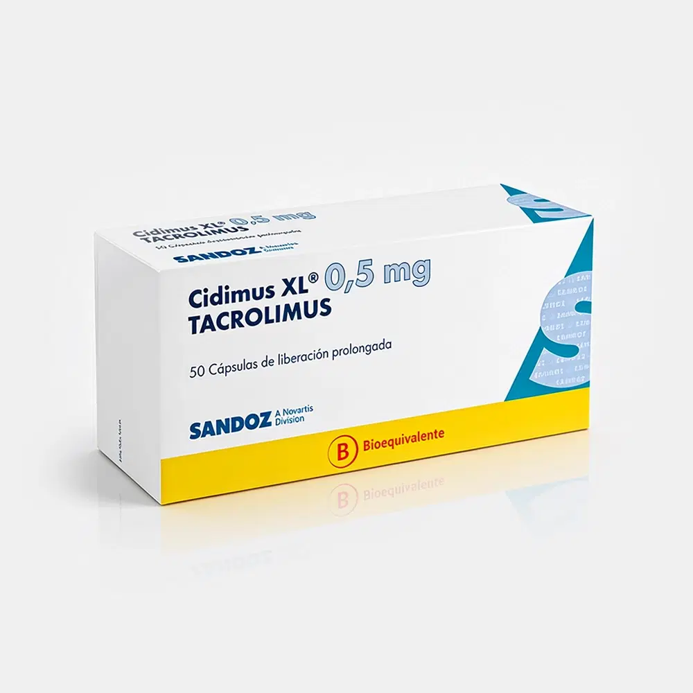 CIDIMUS XL (B) TACROLIMUS 0.5MG 50 CÁPSULAS PROLONGADAS