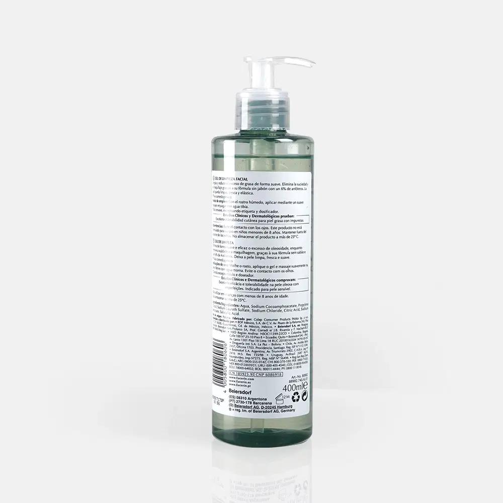 Eucerin Dermopure Oil Control Gel Limpiador Facial 400ml – vista 2