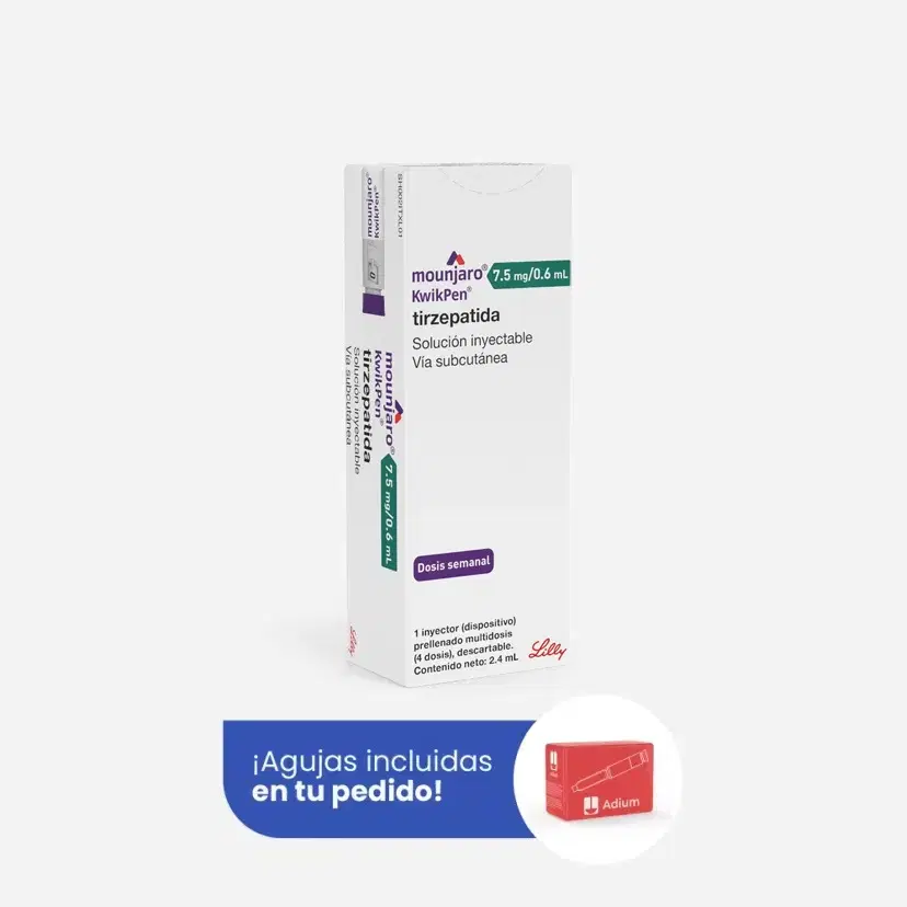 tirzepatide dosis Mounjaro Kwikpen Tirzepatida 7.5mg/0.6ml 4 Dosis Agujas Desechables  Incluidas 1 Dispositivo Prellenado Multidosis