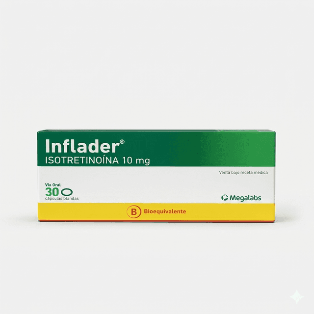 Inflader Isotretinoina 10 mg 30 cápsulas