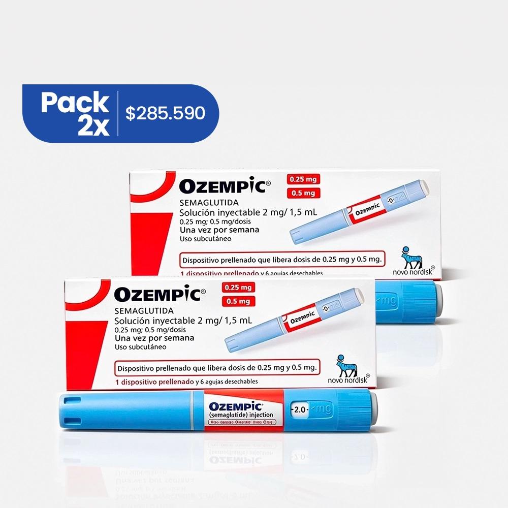Pack 2 Unidades de Ozempic Semaglutida 2mg/1,5ml 2 Dispositivo Prellenado Multidosis