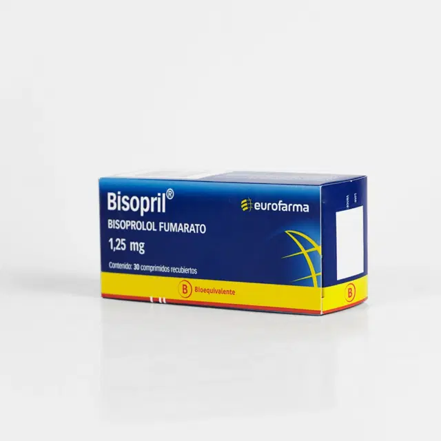 Bisopril Bisoprolol Fumarato 1,25mg 30 comprimidos recubiertos