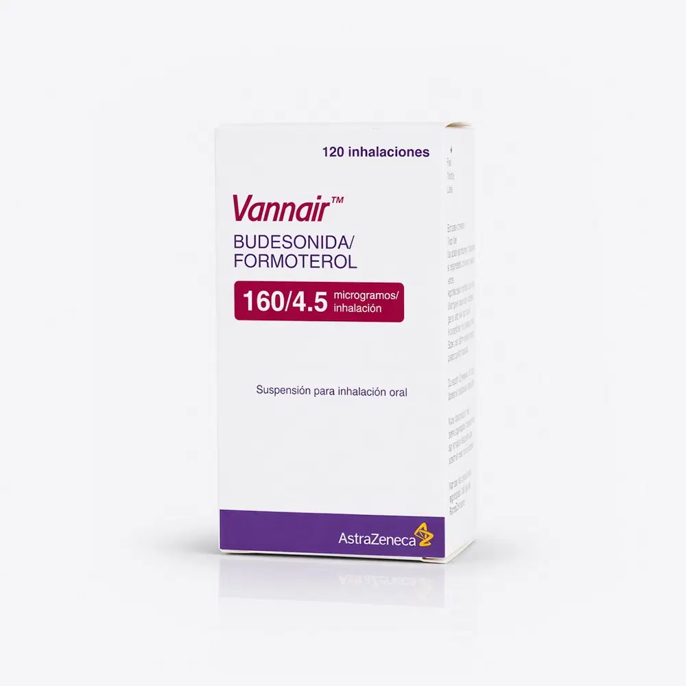 Vannair Budesonida / Formoterol 160/4,5 mcg 120 dosis de suspesión para inhalación oral
