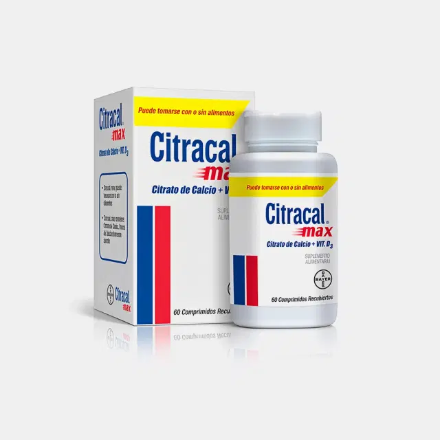 Citracal Max Citrato de Calcio 630 mg y Vitamina D3 500 UI  60 comprimidos