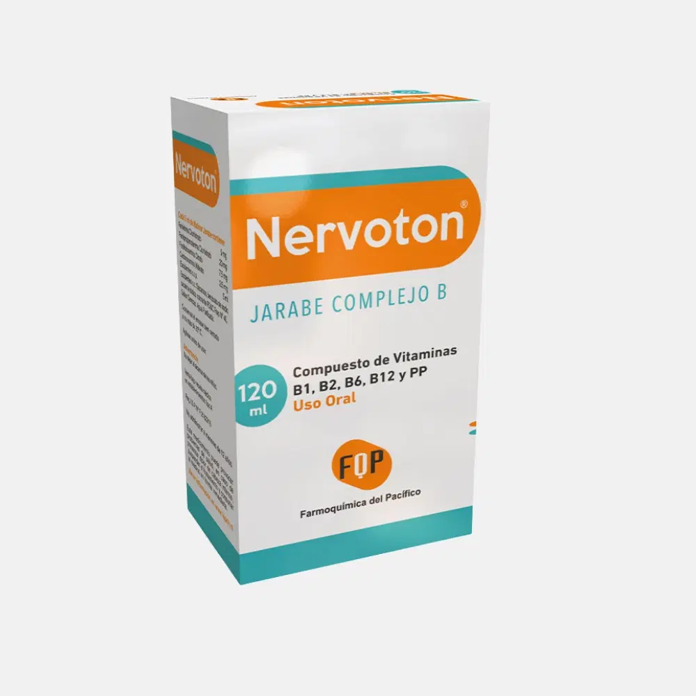 Nervoton Compuesto de vitaminas B1, B2, B6, B12 y PP  120 ml solución oral