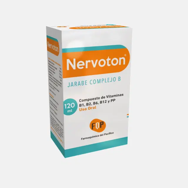 Nervoton Compuesto de vitaminas B1, B2, B6, B12 y PP  120 ml solución oral