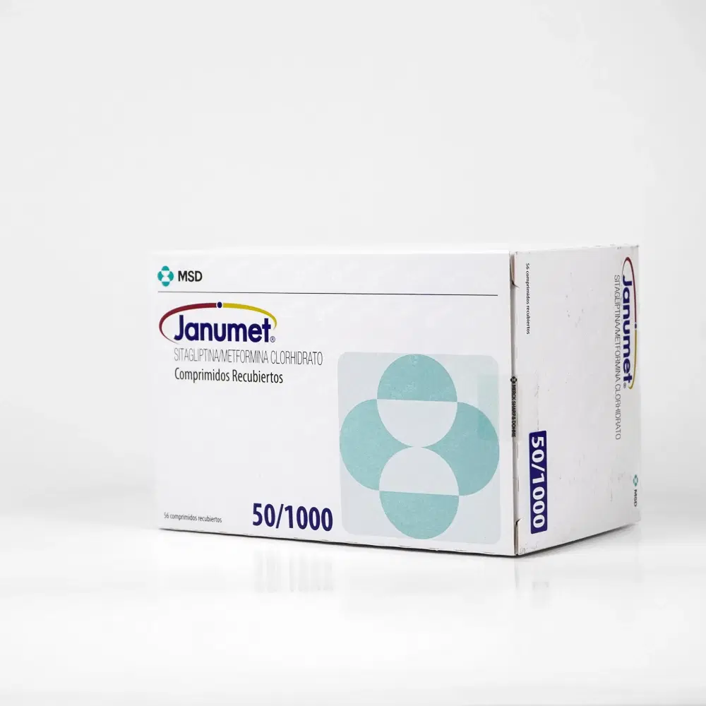 Janumet Sitabliptina /Merformina 50 mg/1000 mg 56 comprimidos recubiertos – vista 1