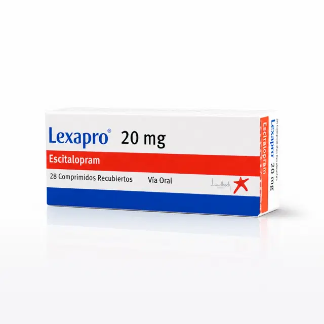 Lexapro Escitalopram 20 mg 28 comprimidos recubiertos