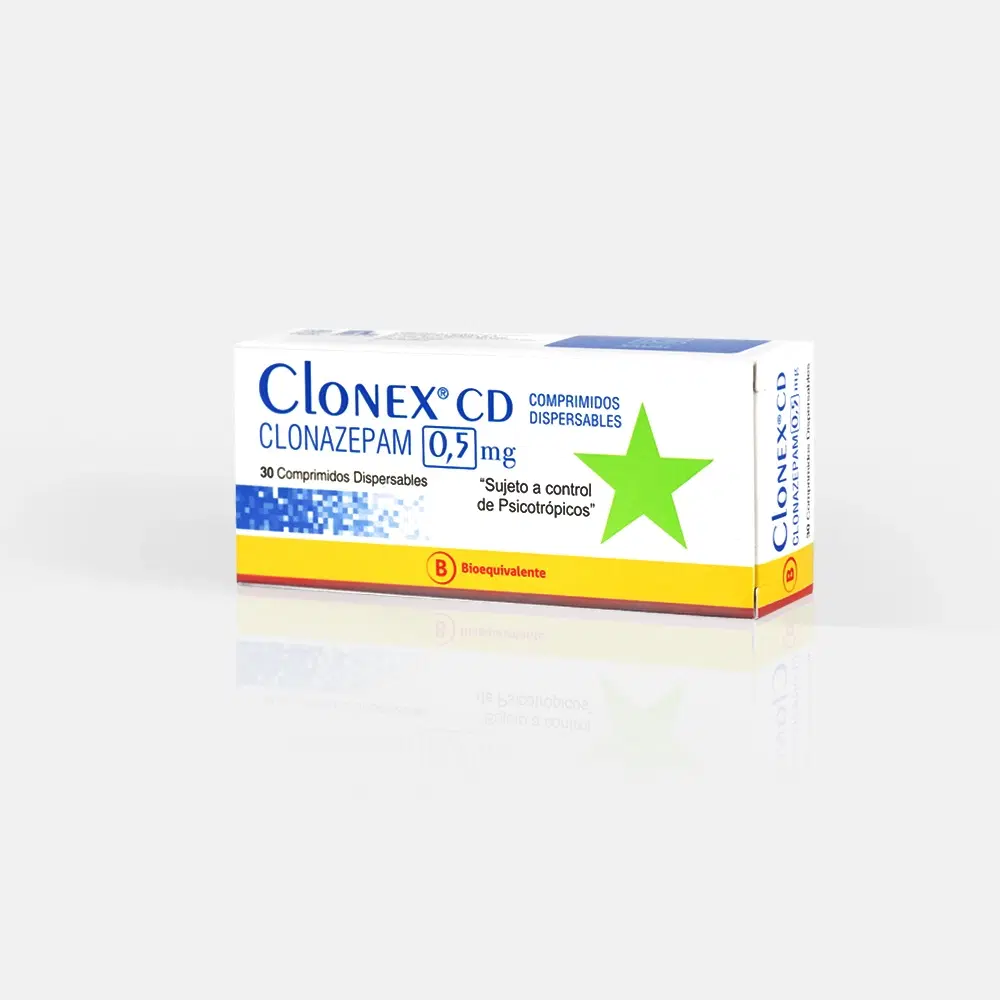 Clonex CD 0,5mg 30 Comp.Bd. – vista 1