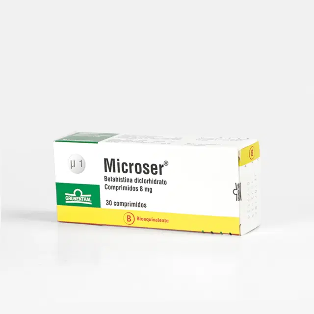 Microser Betahistina 8 mg 30 comprimidos