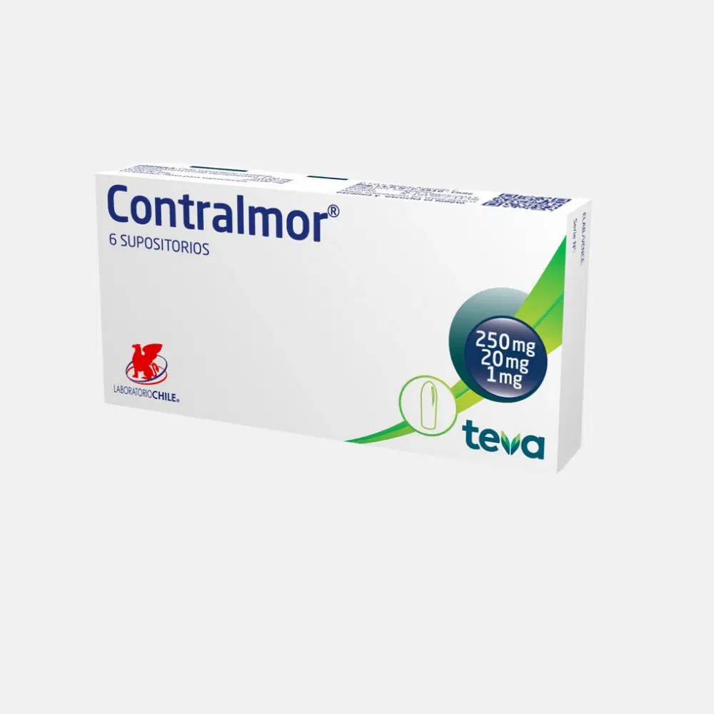 Contralmor 250mg/1mg/20mg 6 Sup.