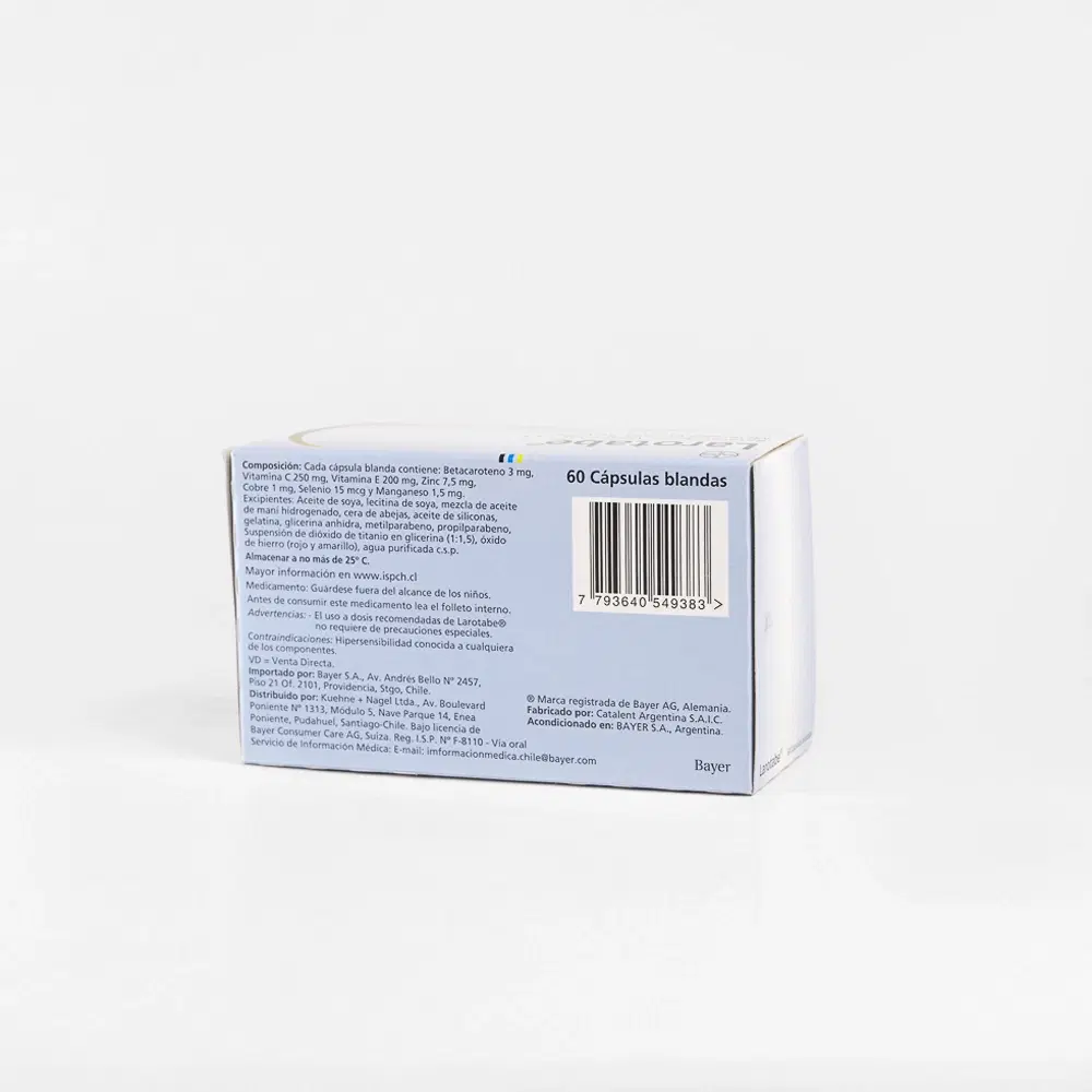 Larotabe 1mg/1,5mg/200mg 60 Cap.Bl. – vista 2