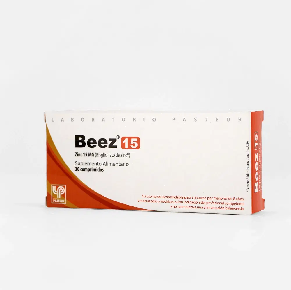 Beez 15 Bisglicinato de Zinc 15 mg 30 comprimidos – vista 2
