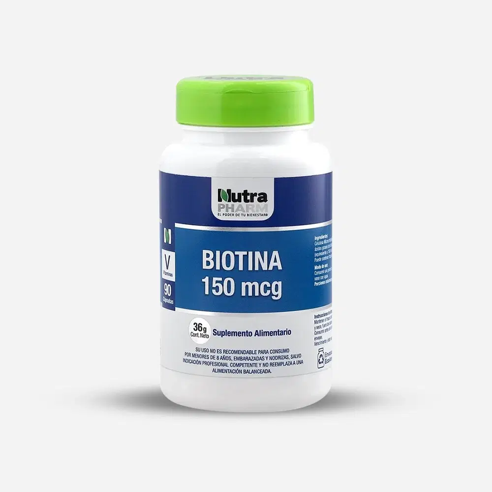 Biotina 150mcg Salud Cabello y Uñas 90 Cápsulas – vista 1