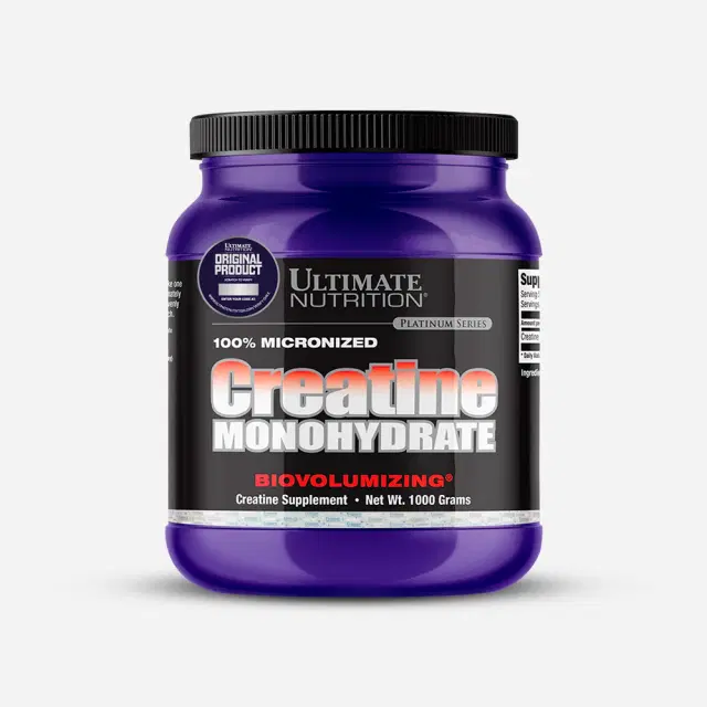 Ultimate Nutrition Creatina Monohidratada en Polvo 100% 5g por Servicio 200 Porciones 1000g