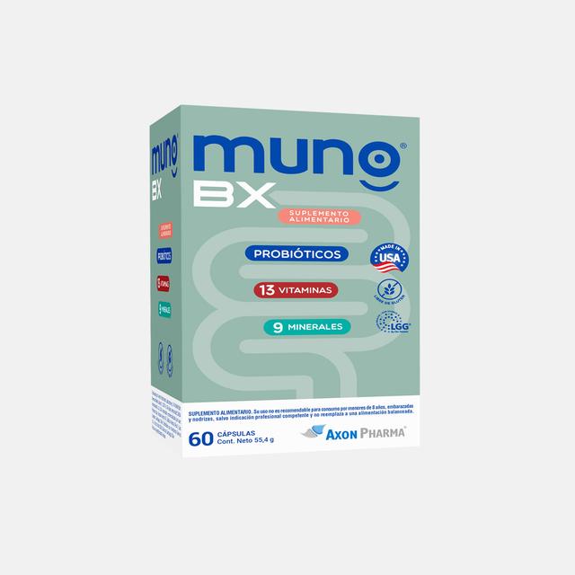 Muno BX x 60 cap Probióticos, 13 vitaminas y 9 minerales  60 cápsulas