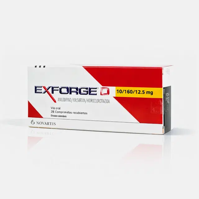 Exforge D Amlodipino / Valsartán / Hidroclorotiazida 10/160/12,5 mg 28 comprimidos recubiertos
