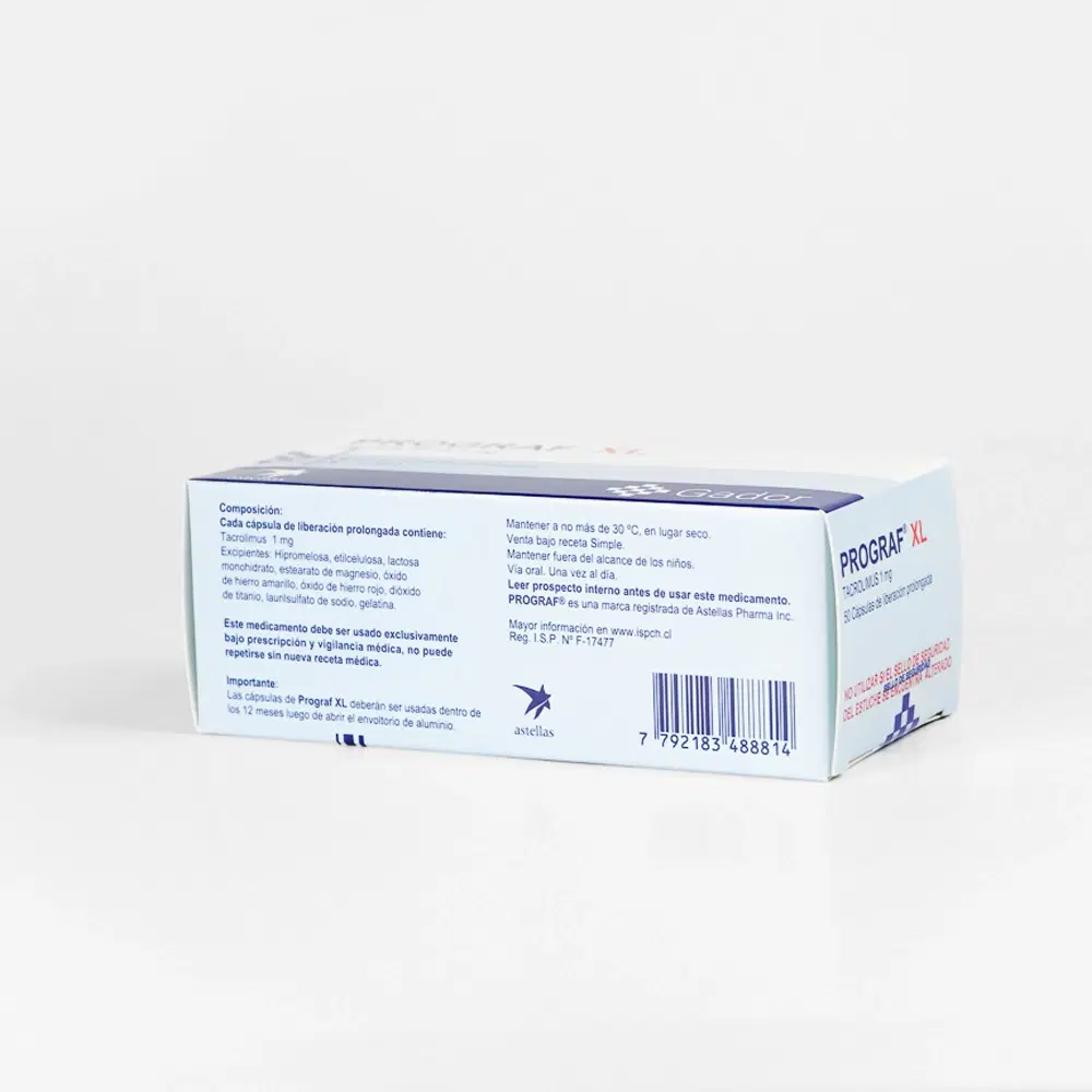 Prograf XL 1mg 50 Cap. – vista 2