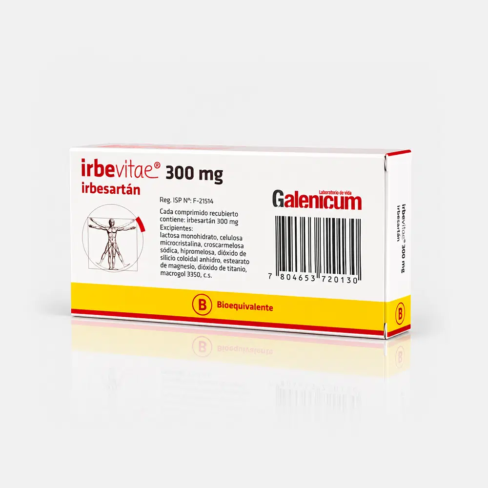 Irbevitae Irbesartán 300 mg 28 comprimidos recubiertos – vista 2