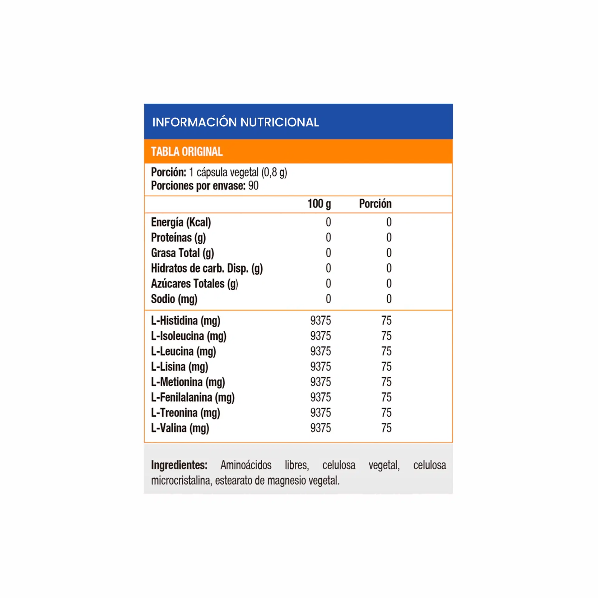 Solgar Essential Amino Complex 90 Cap. – vista 2