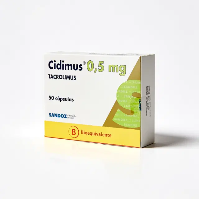 CIDIMUS (B) TACROLIMUS 0.5MG 50 CÁPSULAS