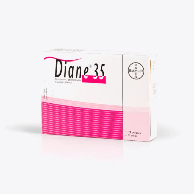 Diane 35 Ciproterona / Etinilestradiol 2 mg/0,035 mg 21 grageas