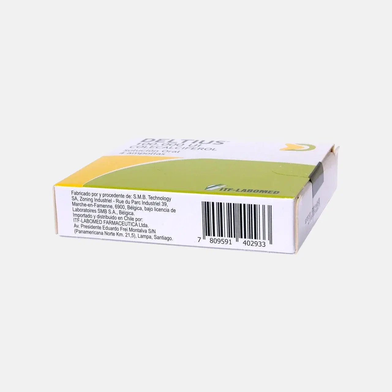 Deltius Colecalciferol 100.000 UI Solución Oral 1 mL 4 Ampollas – vista 3