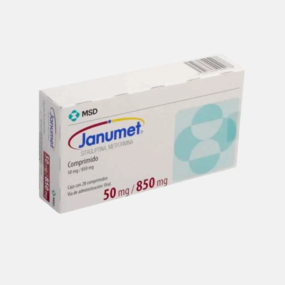 Janumet Sitagliptina / Metformina 50/850 mg 28 comprimidos recubiertos