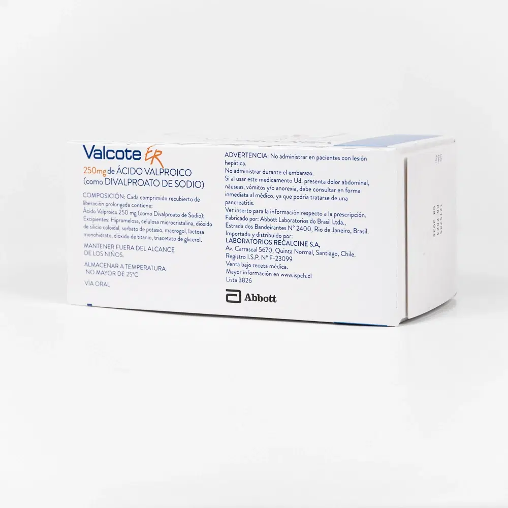 Valcote ER 250mg 50 Comp.Rec. – vista 2