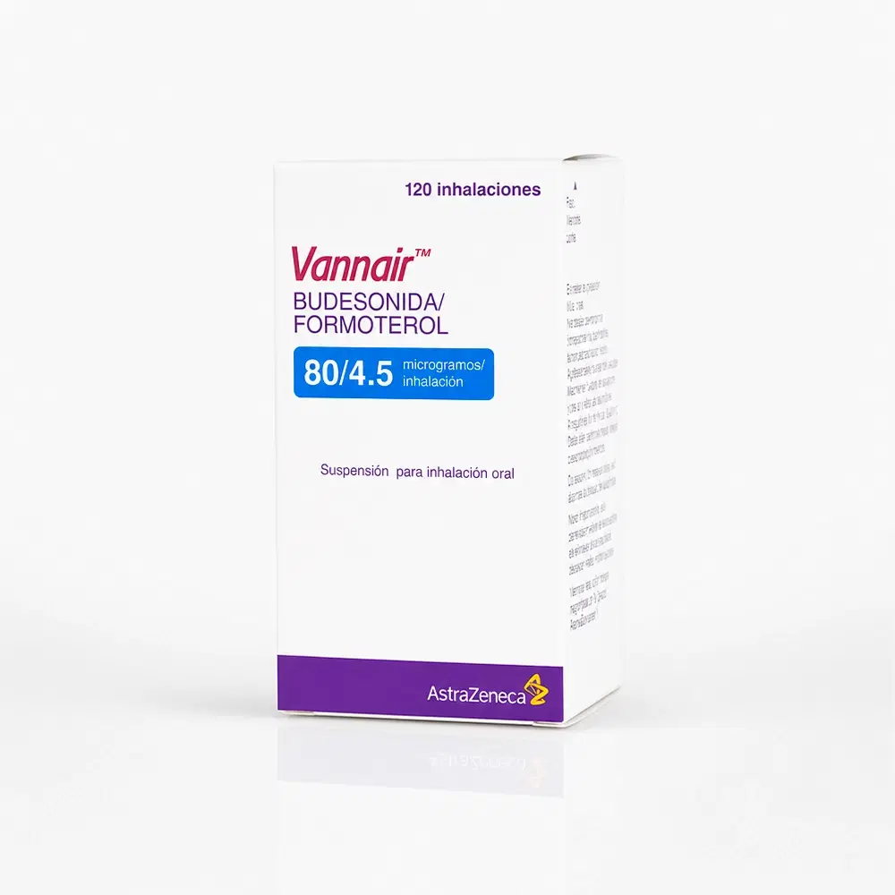 Vannair Budesonida / Formoterol 80/4,5 mcg 120 dosis suspensión para inhalación oral