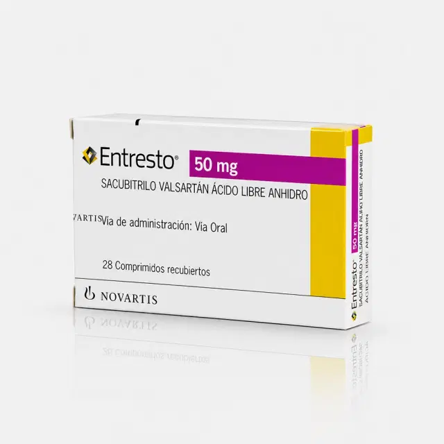 Entresto Sacubitrilo Valsartán 50 mg 28 comprimidos recubiertos