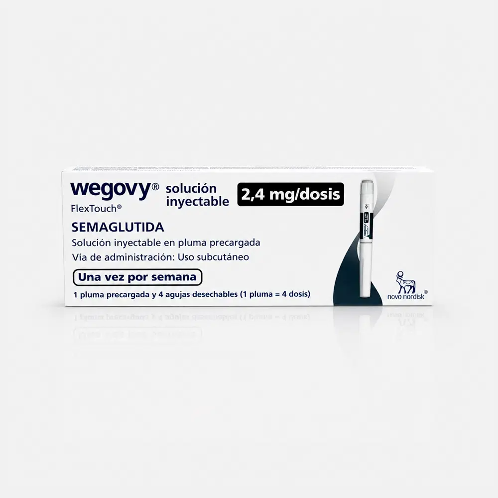 Wegovy Semaglutida 2.4mg/dosis 4 Dosis 4 Agujas Desechables 1 Dispositivo Prellenado Multidosis