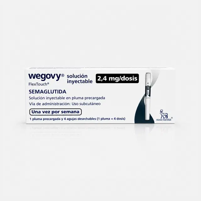 Wegovy Semaglutida 2.4mg/dosis 4 Dosis 4 Agujas Desechables 1 Dispositivo Prellenado Multidosis