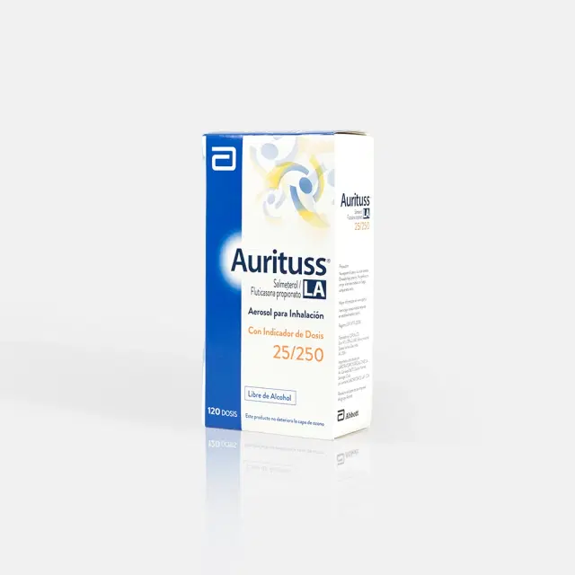 Aurituss Salmeterol / Fluticasona 25 /250 mcg 120 dosis de suspesión para inhalación oral