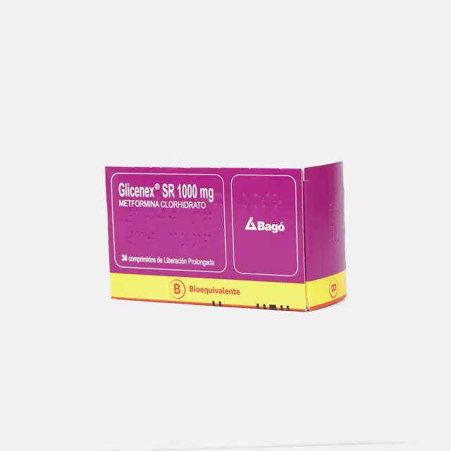 Glicenex SR Metformina 1000 mg 30 comprimidos
