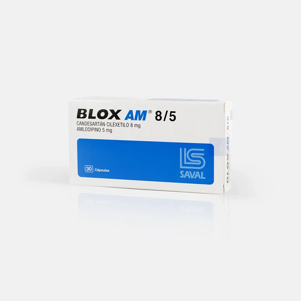 Blox AM 8/5 Candesartán / Amlodipino 8/5 mg 30 cápsulas – vista 1