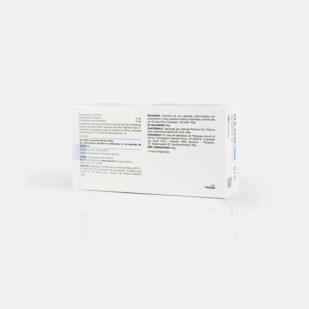 Blox AM 8/5 Candesartán / Amlodipino 8/5 mg 30 cápsulas – vista 2