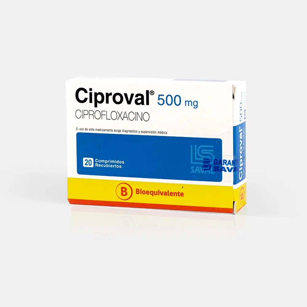 Ciproval 500mg 20 Comp. – vista 1