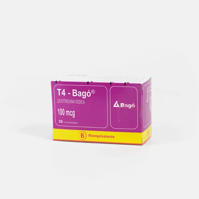 T4 Bagó Levotiroxina 100 mcg 50 comprimidos