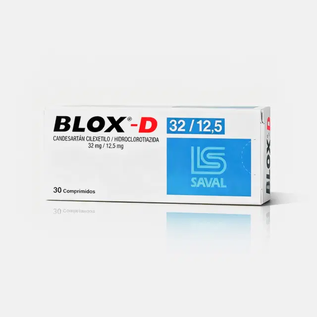 Blox D 32/12,5 Candesartan / Hidroclorotiazida 32 mg/12,5 mg 30 comprimidos