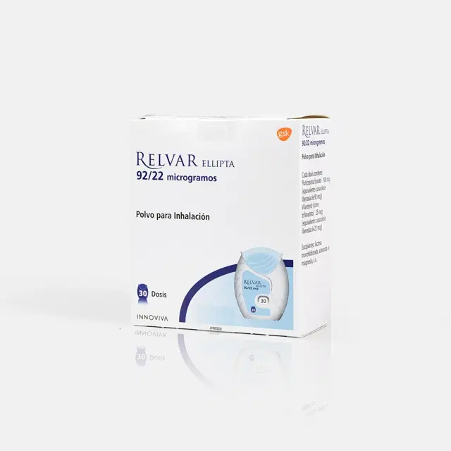 Relvar Fluticasona 92 / 22 mcg 30 dosis inhalador