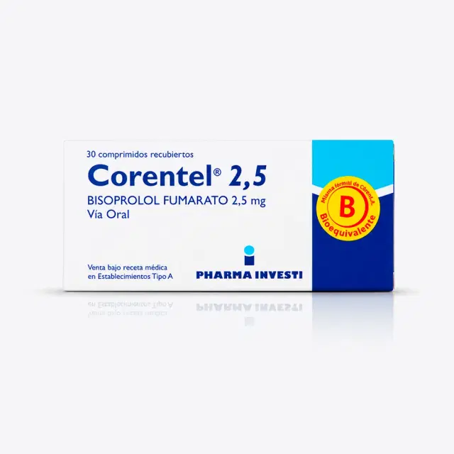 Corentel Bisoprolol 2,5 mg 30 comprimidos recubiertos