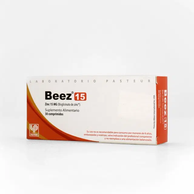Beez 15 Bisglicinato de Zinc 15 mg 30 comprimidos