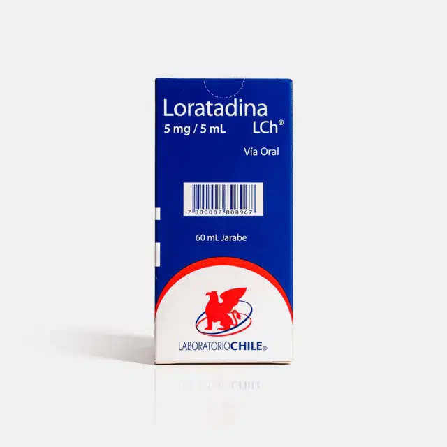 Loratadina Jarabe Infantil 5 mg / 5 mL x 60 mL (Antialérgico) - Laboratorio Chile