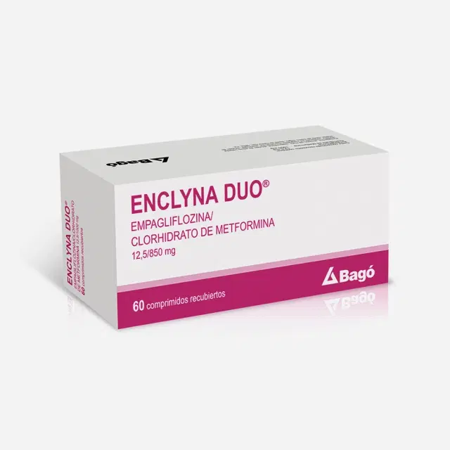 Enclyna Duo Empagliflozina 12,5mg / Metformina Clorhidrato 851mg 60 Comprimidos Recubiertos